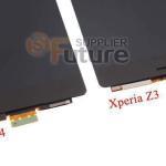 Foto che confronta il pannello frontale del presunto Sony Xperia Z4 con quello di Xperia Z3