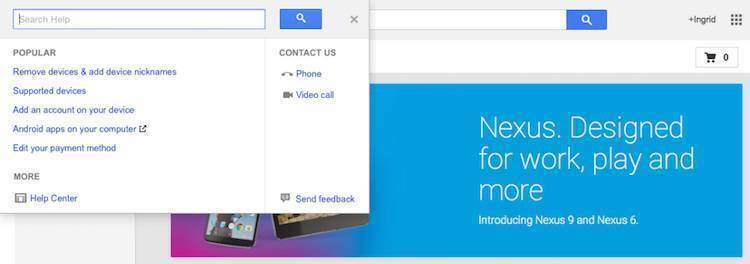 Screenshot che mostra il servizio in fase di test di assistenza tramite videochat per Android effettuata con Google Hangouts
