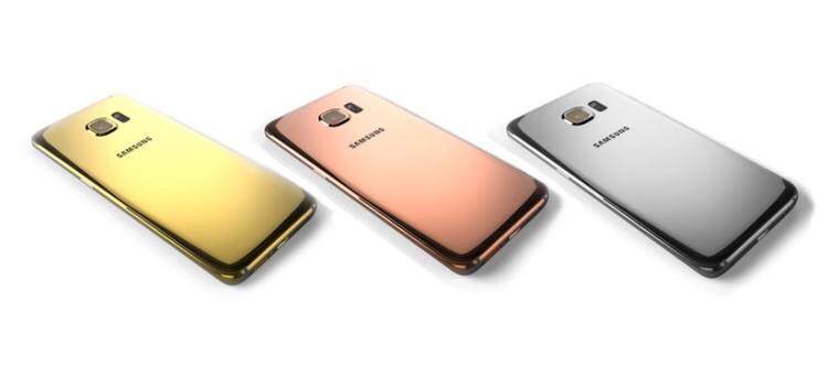 Foto che mostra le cover realizzate da Goldgenie per il Samsung Galaxy S6