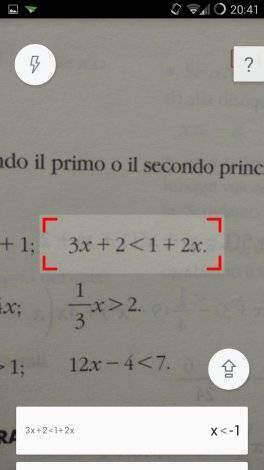PhotoMath per Android: risolvere calcoli ed equazioni con uno scatto!