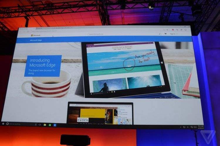 Presentato Microsoft Edge nuovo browser di Windows 10!