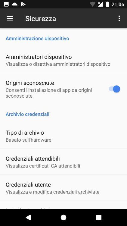 Gestione dispositivi Android