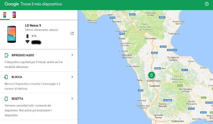 Trova il mio dispositivo