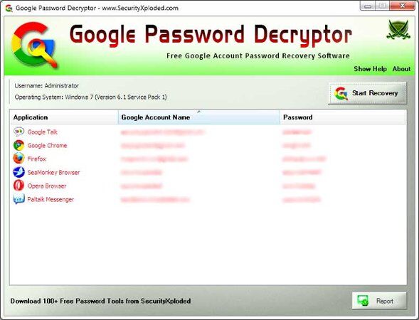 Google Password decrypter