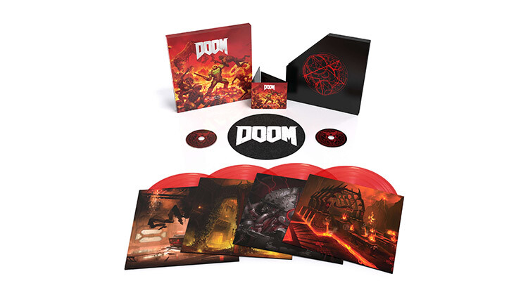 la musica della colonna sonora di Mick Gordon per Doom 2016 su CD e vinile