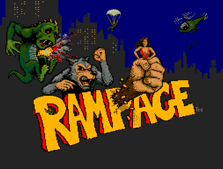 il videogioco per Atari Rampage nella recensione del film Rampage