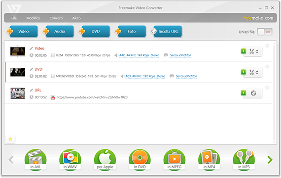 convertire video freemake