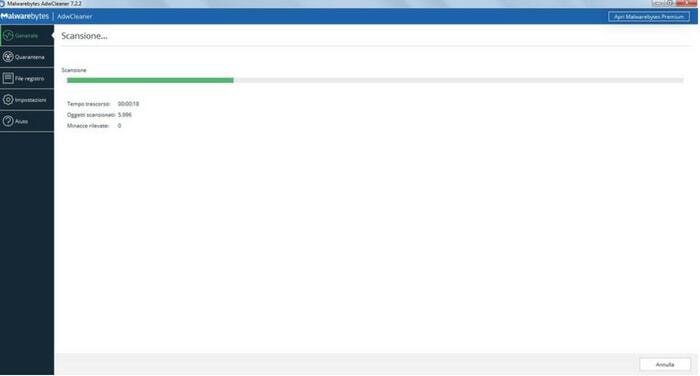 adwcleaner scansione