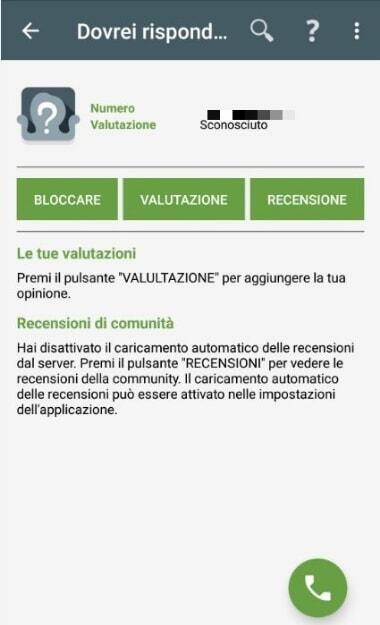 Blocca numero singolo