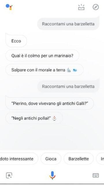 google assistant barzellette