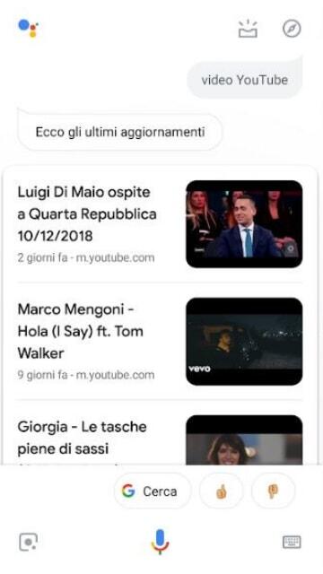 google assistant video youtube