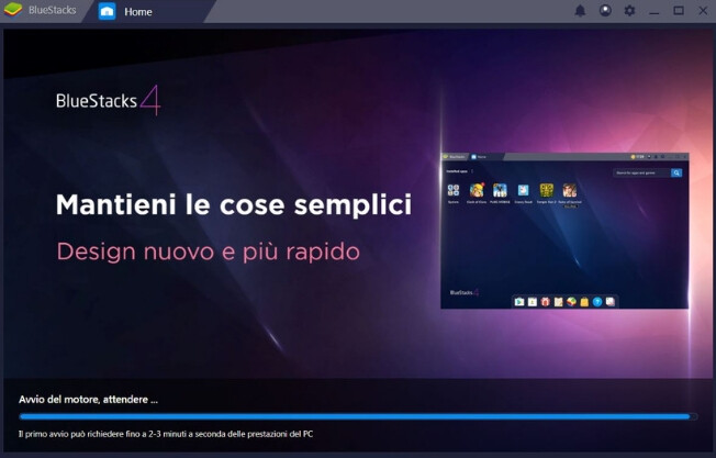 BLUESTACKS caricamento
