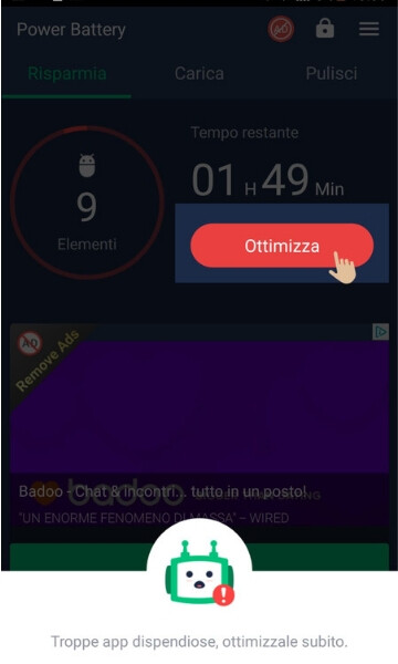 power Battery ottimizza