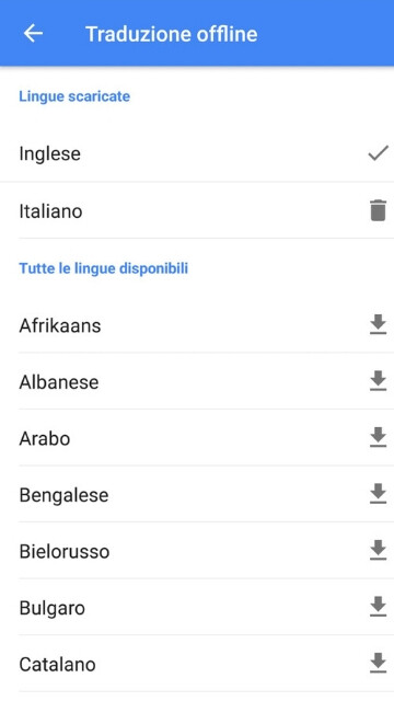 google traduttore traduzione offline