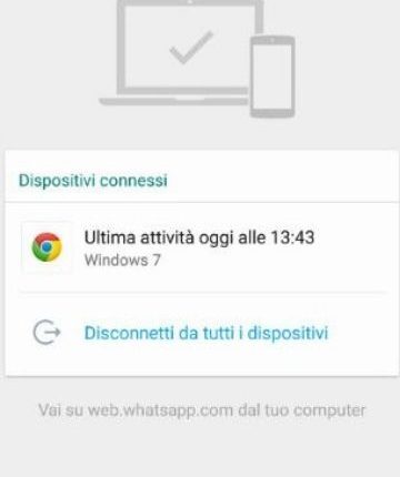 whatsapp web disconnetti