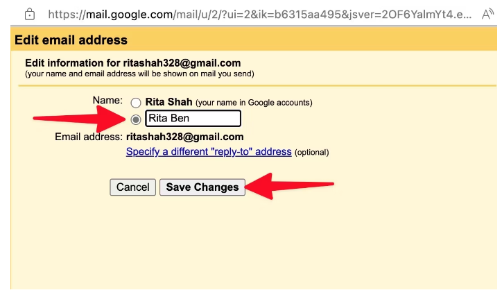 Come cambiare il tuo nome in Gmail5