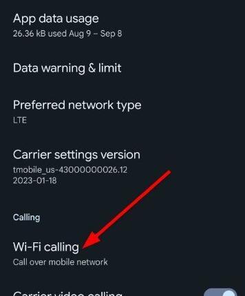 Come disattivare le chiamate Wi-Fi6