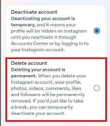Come eliminare il tuo account Instagram3
