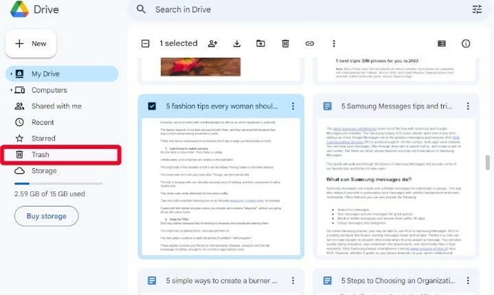 Come eliminare e ripristinare definitivamente i file sul tuo Google Drive